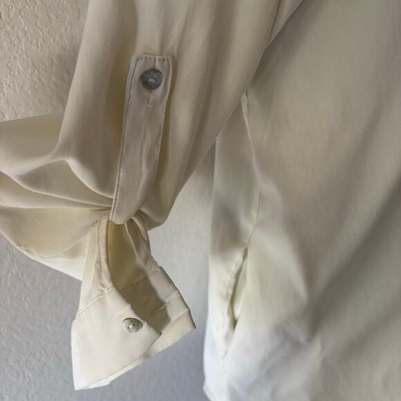 UMGEE Shirt Dress Blouse Bone L Light Academia Preppy Elevated Elegant Granola - Picture 3 of 8